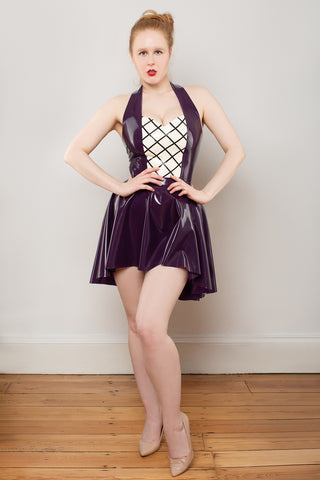 Latex Lattice Window Dress