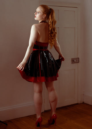 Womens Latex Rockabilly Dress