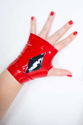 Latex Short Jester Mittens